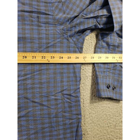 Tommy Bahama Shirt Men's 2XL Blue Newport Coast Button Up Plaid Long Sleeve - Picture 5 of 12